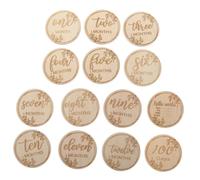 ERINGOGO 1Set Milestone Photography Props Wooden Cards for Newborns Commemorative Monthly Growth Discs Unique Photo Accessories for Recording Beautiful Moments