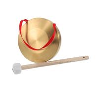 ERINGOGO 1Set Mini Gong Friendly Percussion Instrument for Music Learning Fun for Schools Homes Group Activities Includes Wooden Mallet for
