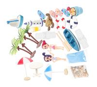 ERINGOGO 1Set Miniature Beach Style Ornament of Dollhouse Summer Decorations Realistic Micro Scene Accessories for Pretend Play Chic Hawaiian Beach Theme Decor for Mini Houses