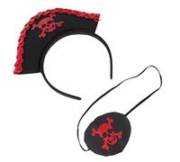 ERINGOGO 1Set Pirate Costume Accessories Halloween Props Lightweight Headdress Eyepatch for Cosplay for Pirate Themed Parties Role Play and Halloween Celebrations