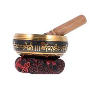 ERINGOGO 1set Tibetan Singing Bowl Meditation Buddhism Sound Bowl Wood Rod and Cushion for Mindfulness Yoga and Chakra Healing for Practices