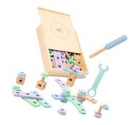 ERINGOGO 1set Toddlers Tool Kit Wooden Construction Toy Educational Playset for Boys and Girls Safe and Learning Tools Encourages Imagination and Creative Thinking