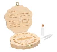 ERINGOGO 1Set Wooden Deciduous Teeth Box Teeth Storage Holder for Lost Teeth Keepsake Boys and Durable and Safe Keepsake Container for Childhood Memories