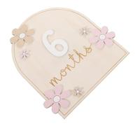 ERINGOGO 1set Wooden Discs for Photography Unisex Monthly Cards Safe Smooth for Newborns Charming Keepsakes for Every Month