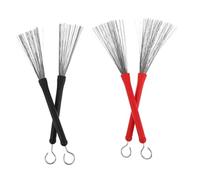 ERINGOGO 2 Pairs Retractable Wire Drum Brushes Heavy-duty Metal Wire Brush Sticks for Jazz Snare Drums Portable Lightweight Drumsticks with Vibrant Handles Gentle Drumheads for Dynamic