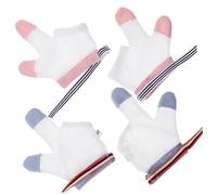 ERINGOGO 2 Pairs Stop Thumb Gloves with Drawstring Breathable Mesh Finger Protective Covers for Boy Girl and Soft Skin Friendly Teething Mittens Blue Pink S