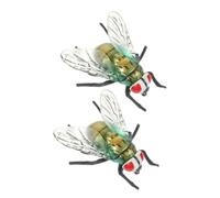 ERINGOGO 2 PC Realistic Plastic Fly Figurines Educational Bugs for Lifelike Halloween Prank Decorations for Garden Home Party Favors