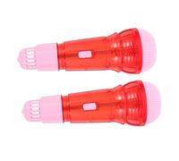 ERINGOGO 2 Pcs Echo Microphone for Early Education Musical Prop with Physical Sound Simulation Pink Plastic Pretend Play Instrument Enhancing Language and Music Skills