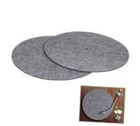 ERINGOGO 2 Pcs Felt Turntable Mats Non Slip Vinyl Record Platter Pads Vibration Slipmats for Improved Sound Quality Compatible with Various Record