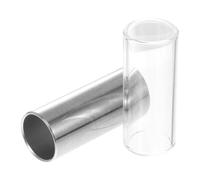 ERINGOGO 2 Pcs Guitar Tone Bars Stainless Steel and Glass Slide Bars Portable Musical Instrument Accessories for Acoustic and Electric Guitars
