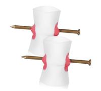 ERINGOGO 2 Pcs Halloween Scary Prank Fake Nail Through Finger Props with Bloody Gauze Reusable Plastic Bloody Fingers Trick Accessories for Parties and Haunted Houses