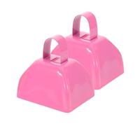 ERINGOGO 2 Pcs Metal Cowbells with Handle Small Handheld Loud Noise Makers for Football Cheering Team Spirit Outdoor Sports Events Holiday Parties and Wedding Celebrations