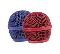 ERINGOGO 2 Pcs Metal Microphone Grill Head Replacement for Mic Mesh Cover Metal Grille Easy Installation Protective Microphone Ball Head Mesh for Wireless Mic Accessories