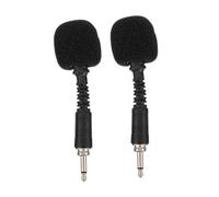 ERINGOGO 2 Pcs Portable Mini Noise Cancelling In-line Microphones with Threaded Connector, Black, for Recording, Live Singing, Streaming, Compatible with Phone and Computer