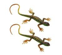 ERINGOGO 2 Pcs Realistic Plastic Lizard Model for Pranks and Education Lifesize Animal Figurines with Detailed Design Safe Friendly Environmental Materials for Home Decor and Learning