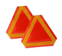 ERINGOGO 2 Pcs Slow Moving Vehicle Reflective Sign Heavy Duty Aluminum Warning Board for Car Safety Visibility Weather Resistant Rear Reflector Strips