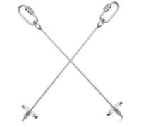 ERINGOGO 2 Pcs Stainless Steel Bird Skewers Large Parrot Treat Holders for Foraging Fruit and Vegetable Food Sticks for Budgie Parakeet Cockatiel Cage Accessories