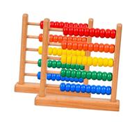 ERINGOGO 2 Pcs Wooden Abacus Beech Wood Counting Frame Educational Math Tool for Preschool Learning Cultural Skill Development
