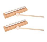 ERINGOGO 2 Pieces Meditation Hand Bells with Mallet, Musical Percussion Chimes for Yoga Mindfulness and Classroom Teaching, Boys and Girls Reminder Chime Instrument for Prayer and Energy