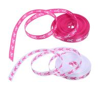 ERINGOGO 2 Rolls Breast Cancer Awareness Ribbons and White Packaging Decorating Ribbon for Fundraising Events Wedding Crafts Bouquet Centerpieces