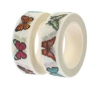 ERINGOGO 2 Rolls Butterfly DIY Adhesive Stickers for Scrapbooking and Crafts Decorative Decals with Cute Patterns for Gift Wrapping Cards Diaries and Creative Projects