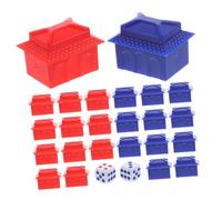 ERINGOGO 2 Sets Board Game Replacement Small House and Hotel Props for Rich Man Game Accessories Smooth Miniature Houses for Party and Craft Use