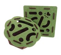ERINGOGO 2 Sets Cat Puzzle Felt Maze Box Kitten Self-Play Interactive Exercise Square and Flower Shape Indoor Cat Maze Puzzle for Mental Stimulation