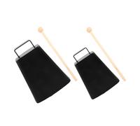 ERINGOGO 2 Sets Cowbell with Stick Hand Percussion Instruments Lightweight Drum Bells for Early Childhood Music Education Sporting Events Weddings Concerts School Use