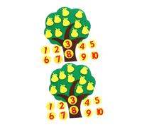 ERINGOGO 2 Sets Felt Pear Tree Counting with Detachable Design for Preschool Math Learning Early Education Game for Kindergarten Number Recognition and Creative Play