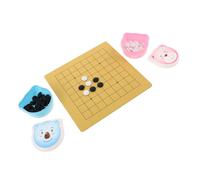 ERINGOGO 2 Sets Go Game with Dual Sided Board Cartoon Bear Chess Bowl Portable Travel Chess for Unique Educational to Develop Critical Thinking and Problem Solving Skills