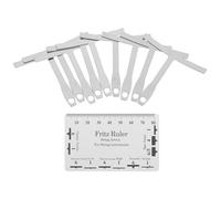 ERINGOGO 2 Sets Guitar Radius Gauge String Action Ruler Metal Luthier Tools - Bass Measuring Accessories for Guitars Setup Repair Tool Kit