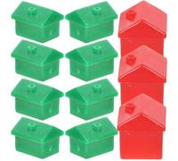 ERINGOGO 2 Sets Mini Hotel and House Board Game Pieces Replacement Plastic Chess Accessories for Rich Man Game Refill Set for Family and Travel Use