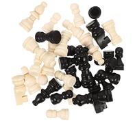 ERINGOGO 2 Sets Mini Wooden Chess Pieces for Chess Board International Chessmen with Smooth Craftsmanship Small Replacement Pieces for Board Games and Party Fun