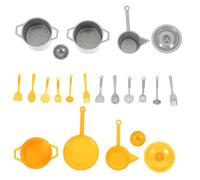 ERINGOGO 2 Sets Miniature Kitchen Tableware Adorable Mini Forks and Spoons for Dollhouse Decor Miniature House Accessories for Role Playing Games and DIY Projects