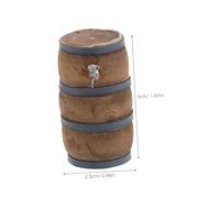 ERINGOGO 2 Sets Miniature Wine Cellar Decoration Dollhouse Miniature Accessories Mini Dollhouse Accessories Wine Barrel Model Wood Light Brown