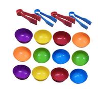 ERINGOGO 2 Sets Rainbow Counting Sorting Bowls with Clips Educational Recognition and Math Learning for Preschoolers Clip With Bowl