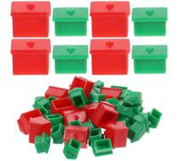 ERINGOGO 2 Sets Replacement House and Hotel Board Game Pieces Tokens for Rich Man Game Competition Chess Accessories