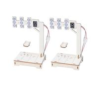 ERINGOGO 2 Sets Stem Wooden Traffic Signal Kit for DIY Digital Programming Science Interactive Physics Model for Parent Learning and Safety Awareness Educational Building Blocks