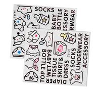 ERINGOGO 2 Sheets Clothing Classification Decals for Wardrobe Closet Clothes Sort Stickers for Easy Identification Promote Organization and Independence Nursery
