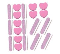ERINGOGO 20 Sets Nail Art Tools Kit with Heart Shaped Sponge Files Nail Buffers and Polishing Blocks for Manicure and Pedicure Lightweight DIY and Smoothing Blocks for Natural and