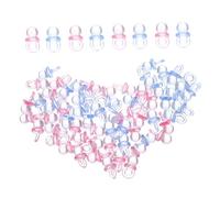 ERINGOGO 200pcs Acrylic Pacifier Charms Craft Pacifier Charms for Jewelry Making Shower Gender Reveal Decor Keychain