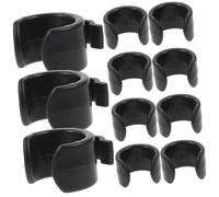 ERINGOGO 20pcs Black Mic Cable Clips for Stand with 20mm Wire Diameter, Plastic Material, Portable Design for Live Streaming Setup and Outdoor Use, Preventing Tripping Hazards