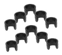 ERINGOGO 20pcs Black Plastic Mic Cable Clips for Wire Diameter 20mm Portable and Easy to Install Cable Holders for Live Streaming Setup and Travel Management