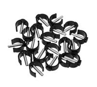 ERINGOGO 20pcs C-Shape Crutch Clamp Walking Stick Clip Folding Walking Stick Holder Clip Crutch Grip Replacement Cane Small Metal c Clamp Black