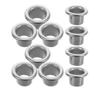ERINGOGO 20pcs Drum Air Vents Metal Snare Drum and Tom Accessories 9x9mm Vent Hole Grommets for Kit Easy Installation Enhance Performance Silver