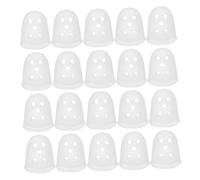 ERINGOGO 20pcs Elastic Silicone Guitar Finger Protectors Non Slip Breathable Finger Tips Guard for Ukulele Bass and String Instruments Soft Comfortable Fit for Beginners and Musicians