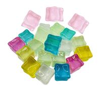 ERINGOGO 20pcs Glow the Dark Fake Ice Cubes Reusable Faux Ice Photo Props for Parties Decorations and Table Settings Safe Lightweight and Easy to Clean