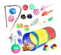 ERINGOGO 20pcs Interactive Cat Toys Tunnels and Fun Indoor Play for Cats and Kittens and More for Engaging Activity