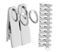 ERINGOGO 20pcs Metal Lapel Mic Clips Lightweight Adjustable Microphone Clip Holder for Ties Suits Shirts Noise-reducing Portable Microphone Clamp for Podcasting Public Speaking Interviews