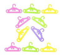 ERINGOGO 20pcs Mini Doll Clothes Hangers Plastic Miniature Clothes Stand for Dollhouse DIY Supplies Doll Organizer with Pink Green Purple Yellow
